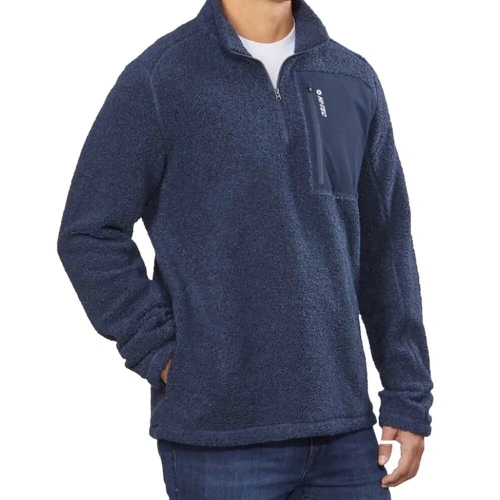 Men’s Zip Pullover Heat Resistance Comfort Stretch Fleece Size Large NWT